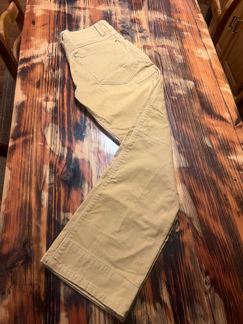 Eddie Bauer Straight-Leg Tan Work Pants